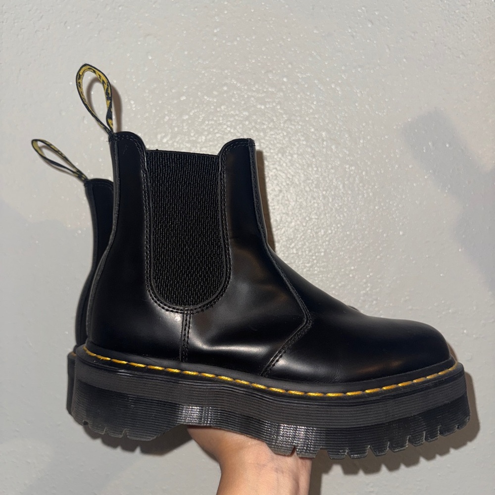 Dr. Martens Black Chelsea Platform Boots